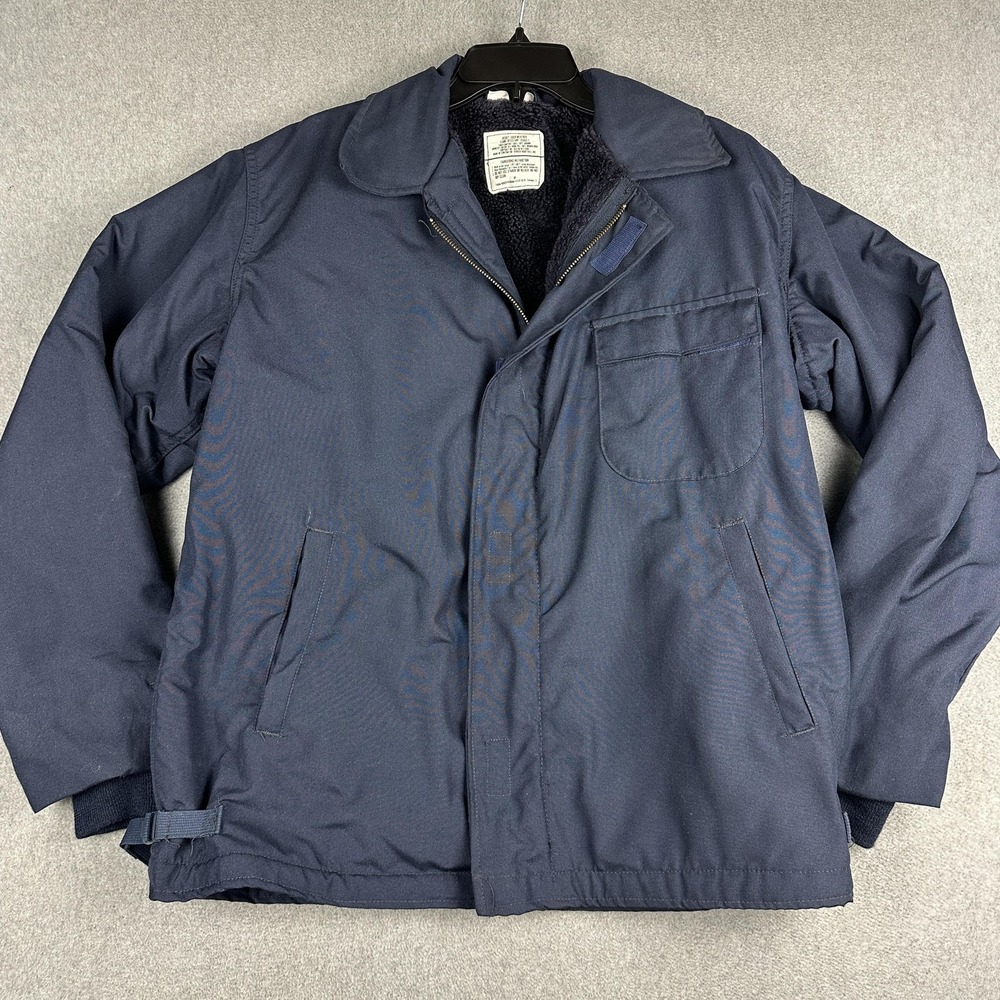 Vintage Cold Weather Flamer Resistant Class 1 Jacket Mens Large Blue Military